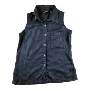 LINEN EDDIE BAUER BLOUSE DARK ACADEMIA WHIMSYGOTH PREPPY GOTH SUMMER WITCHY